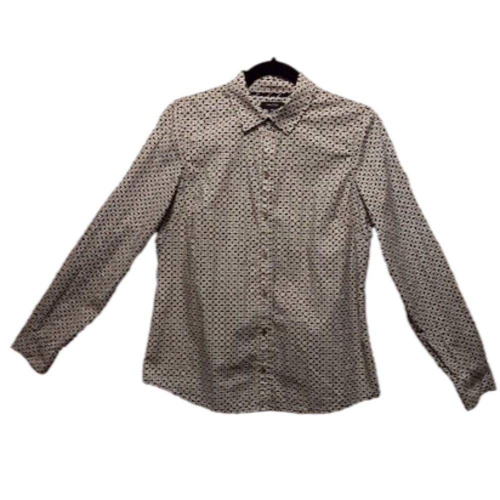 Nautica Women's Long Sleeve Button Down Cotton Oxford Shirt Sz Medium